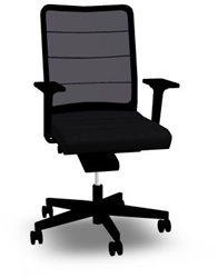 Interstuhl AirPad bureaustoel met netrug, voorzien van zitdiepte- en zitneigverstelling