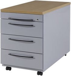 Huislijn Basic verrijdbaar ladenblok 05, 1x pennenlade en 3x laden 44x60x62cm (bxdxh)