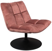 DutchBone Bar Lounge stoel, zwart gepoedercoat stalen draaibare frame -3