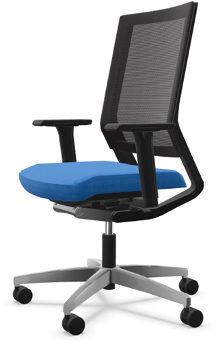 Viasit bureaustoel Impulse rug in hoogte verstelbaar in netweave, zitdiepte, 4D armleggers en lumbaalsteun met verhoogde gasveer-2