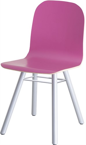 Carvi bezoekersstoel met 4-poots metalen frame en kuip gelamineerd incl. viltdoppen