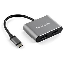 StarTech.com USB-C multiport video adapter - HDMI of DisplayPort - 4K 60Hz - 2-in-1 USB Type C display adapter voor DP of HDMI (CDP2DPHD) - 3840 x 2160 Supported - Grijs
