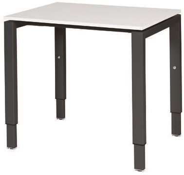 Otto's SB D-mino tafel met inbus verstelbaar onderstel 62-85mm  - 80x60cm - krijtwit - zwart zit/zit