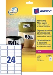 Polyester etiketten