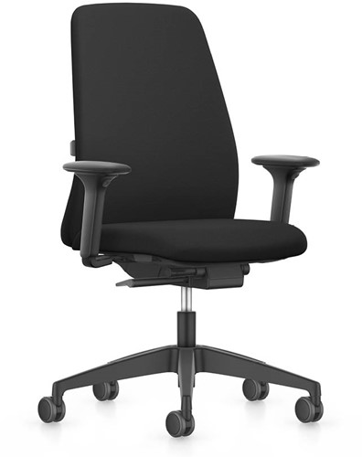 Interstuhl NEW EVERYis1 bureaustoel inclusief zitdiepte verstelling en lendensteun, met keuze uit gestofferde rug of netrug - 4D - Gestoffeerd Gestoffeerd - 4D