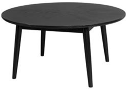 Bijzettafel Fabio zwart eiken, 80cm rond en 40cm hoog