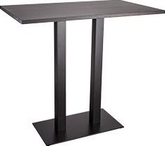 Flat-2 kolompoot tafel met voetplaat 75x40cm