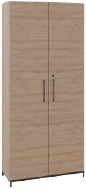 Flexwall tussenhangend opbergelement 76 br x 36 hg x 43 dp, indeling 1-vak met dichte achterzijde. Kleur eiken YT60A.