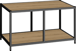 Flexwall frame 46hg x 80br x 43cm dp, indeling 2-vaks inclusief 2 legborden 
