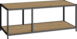 Flexwall frame 46 hg x 119 br x 43 dp, indeling 2-vaks en inclusief 2 legborden