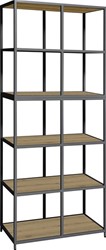 Flexwall frame 204 hg x 80 br x 43 dp, indeling 10-vaks en inclusief 6 legborden