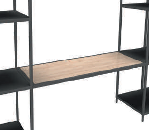 Flexwall tussenhangend legbord 119 br x 43 dp.