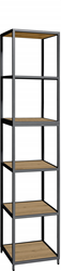 Flexwall frame 204 hg x 40 br x 43 dp, indeling 5-vaks en inclusief 6 legborden.