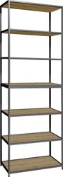 Flexwall frame 244 hg x 80 br x 43 dp, indeling 6-vaks en inclusief 7 legborden