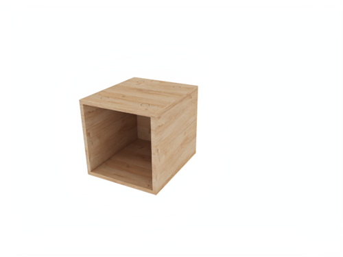 Flexwall inbouw opbergelement 36 br x 36 hg x 43 dp, indeling 1-vak met dichte achterzijde.