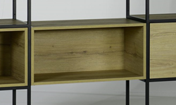 Flexwall tussenhangend opbergelement 76 br x 36 hg x 43 dp, indeling 1-vak met dichte achterzijde.
