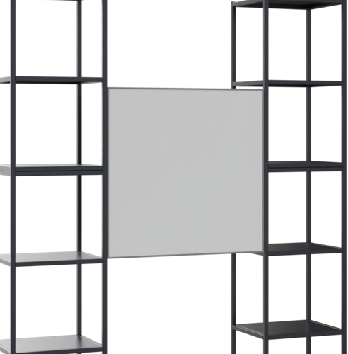 Flexwall magnetisch dubbelzijdig whiteboard, met aluminium profiel, inclusief 4x adapter voor ophangen tussen 2x Flexwall frame elementen.-2