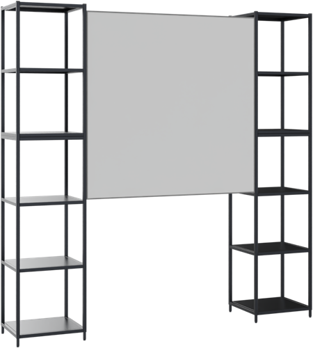 Flexwall magnetisch dubbelzijdig whiteboard, met aluminium profiel, inclusief 4x adapter voor ophangen tussen 2x Flexwall frame elementen.-3