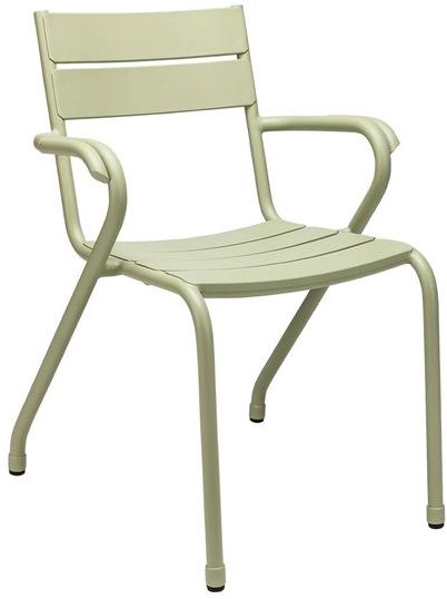 Stroomopwaarts sjaal moeilijk Girola 4-poots stoel, zitting en rug aluminium - Laurel - met armleggers  Ottos 2021