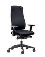 Goal Smart bureaustoel incl. 4D armleggers en zitdiepte verstelling. Zitting en rug in zwart