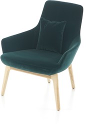 Huislijn fauteuil Hendrix met lage rug en houten frame