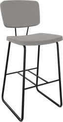 Forza counterstoel, hoogte 62cm, met metalen sledeframe, zitting en rug gestoffeerd 5cm dik