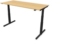 Voortman Hi Tee zit/sta bureautafel, elektrisch verstelbaar 65-130cm met hoog/laag bediening. Kleur blad en onderstel n.t.b.