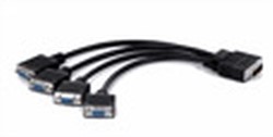 Matrox CAB-L60-4XAF video kabel adapter 0,3 m 1x LFH60 4x HD15 Zwart