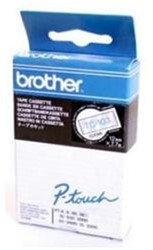 Brother TC-103 labelprinter-tape Blauw op transparant