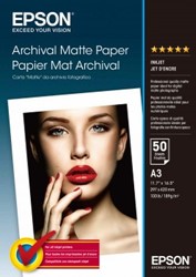 Epson Archival Matte Paper, DIN A3, 189g/m², 50 Vel