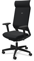 Viasit Impulse NPR1813 bureaustoel, bekleding 10/1020 zwart, 4D armleggers, lumbaal- en neksteun, zitneig- en rughoogte verstelling-2