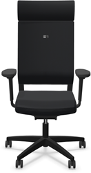 Viasit Impulse NPR1813 bureaustoel, bekleding 10/1020 zwart, 4D armleggers, lumbaal- en neksteun, zitneig- en rughoogte verstelling