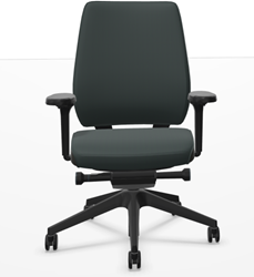 Interstuhl JOYCEis3 bureaustoel voorzien van 4D-NPR amleggers, zitting en rug gestoffeerd in kunstleer Amalfi AM01