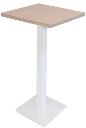 Huislijn kolom hoge tafel vierkant 80x80cm, vierkante voet 50x50cm, vaste hoogte 110cm
