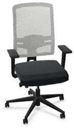 Viasit Lineo F1 bureaustoel inclusief zitdiepte verstelling - 2D armleggers - Netweave rug grijs 5290 - zitting grijs 1115 - verstelbare lendensteun voor netrug -  Zachte wielen - zwart voetenkruis