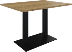 Huislijn kolom tafel,  dubbele kolom, vaste hoogte 75cm.