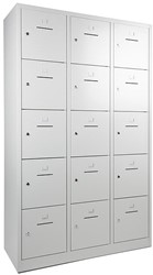 Lockerkast SHC 15 deurs lockers afm: 190 cm hoog x 120 cm breed x 45 cm diep