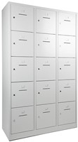 Lockerkast SHC 15 deurs lockers afm: 190 cm hoog x 120 cm breed x 45 cm diep - aluminium-2