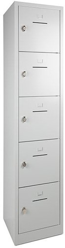 Lockerkast SHC 5 deurs lockers afm: 190 cm hoog x 41,5 cm breed x 45 cm diep