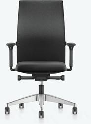 7ven Pro bureaustoel met synchroontechniek, zitting en rug gestoffeerd, zitdiepteverstelling en 4D armlegger