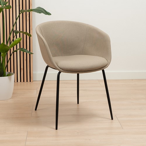 Stoel Ollie gerecycled polyester taupe