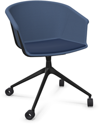 Casala OMEGA VI kuipstoel vilt van gerecycled PET met spiderframe op wielen