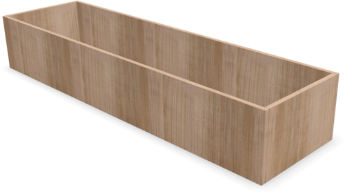 Palmberg plantenbak - 27x100x44cm (hxbxd) - toscaans noten