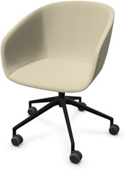 Bejot OxCO XO R5 stoel, draaibaar met hoogteverstelling, gepoedercoat aluminium 5-ster onderstel.