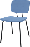 Forza bezoekersstoel, hoogte 46cm, met 4-poots metalen frame, zitting en rug gestoffeerd 5cm dik, incl. viltdoppen 