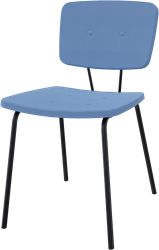 Forza bezoekersstoel, hoogte 46cm, met 4-poots metalen frame, zitting en rug gestoffeerd 5cm dik, incl. viltdoppen 