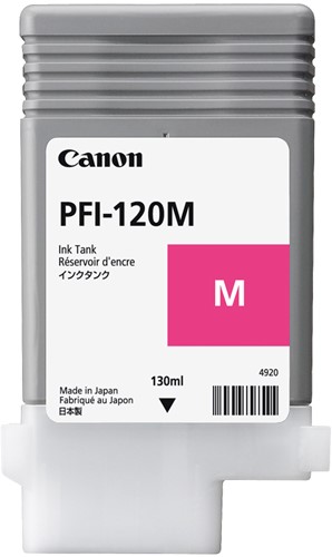 Canon Ink Tank 130 ml PFI-120 Magenta Geschikt voor:  Canon imagePROGRAF TM-200/TM-205/TM-300/TM-305