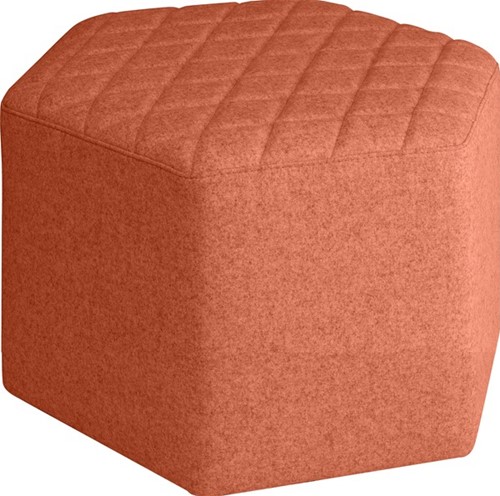 Poef zeshoek, hoogte 48cm