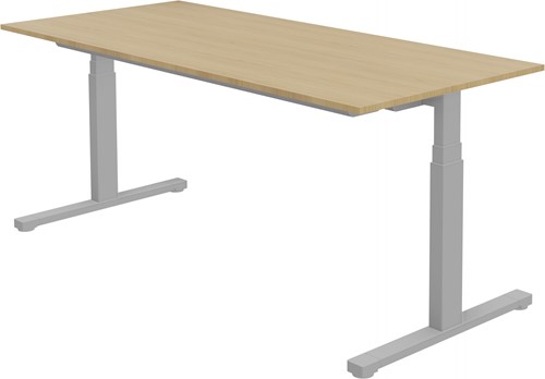 Vepa Bureau Presto RT zit/zit comfort clicksysteem verstelbaar  65-89cm, blad 18mm afmeting 160x80cm, blad in wit, onderstel in wit