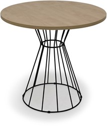 Otto's VD ronde tafel 80cm met draadvoet in zwart hoogte 76cm